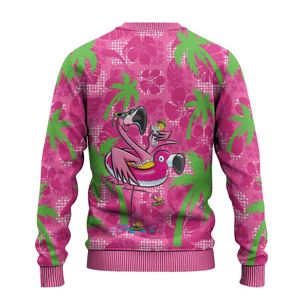 Aloha Hawaii Christmas Ugly Christmas Sweater Mele Kalikimaka Chill Flamingo Palaka Quilt Motifs LT14 - Polynesian Pride