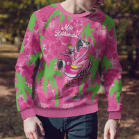 Aloha Hawaii Christmas Ugly Christmas Sweater Mele Kalikimaka Chill Flamingo Palaka Quilt Motifs LT14 - Polynesian Pride