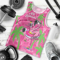 Aloha Hawaii Christmas Men Tank Top Mele Kalikimaka Chill Flamingo Palaka Quilt Motifs LT14 - Polynesian Pride