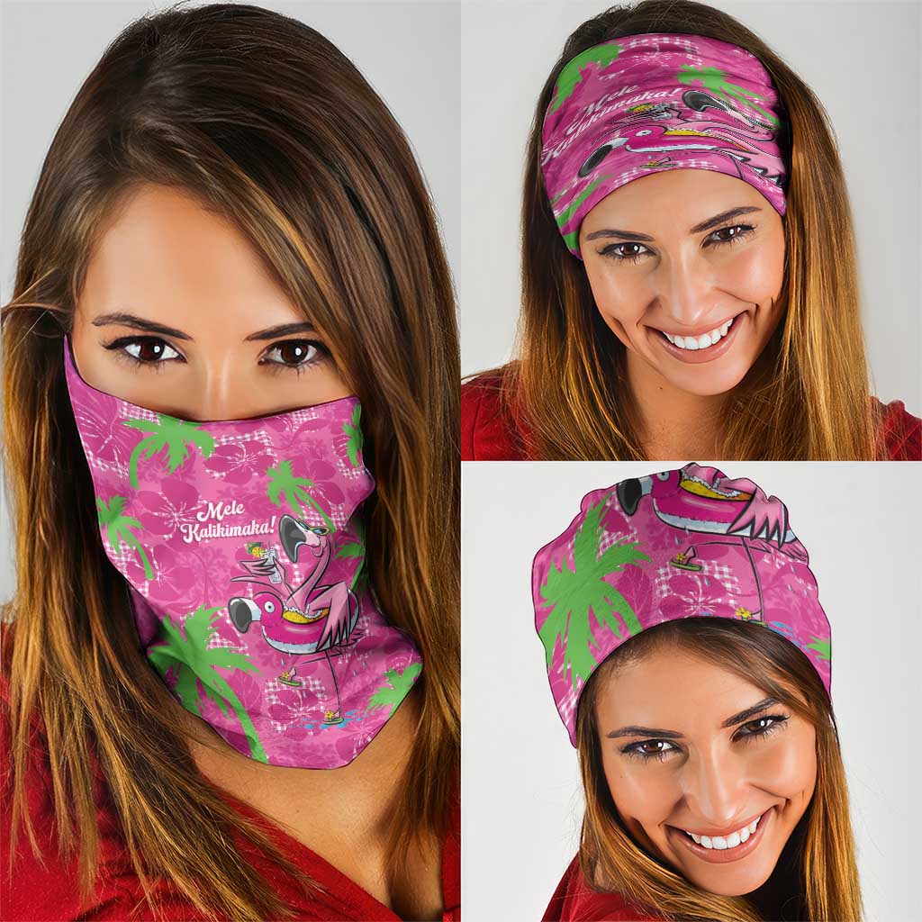 Aloha Hawaii Christmas Neck Gaiter Mele Kalikimaka Chill Flamingo Palaka Quilt Motifs LT14 - Polynesian Pride