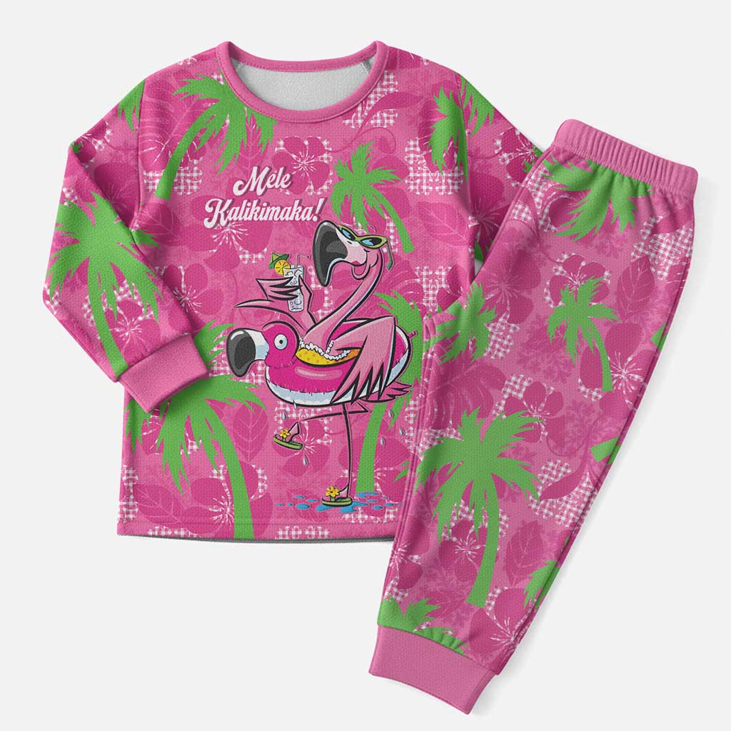 Aloha Hawaii Christmas Pajama Set Mele Kalikimaka Chill Flamingo Palaka Quilt Motifs LT14 Men Pink - Polynesian Pride