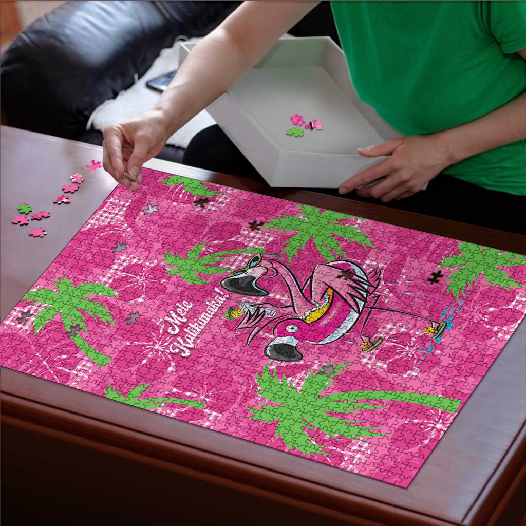 Aloha Hawaii Christmas Puzzle Mele Kalikimaka Chill Flamingo Palaka Quilt Motifs LT14 - Polynesian Pride