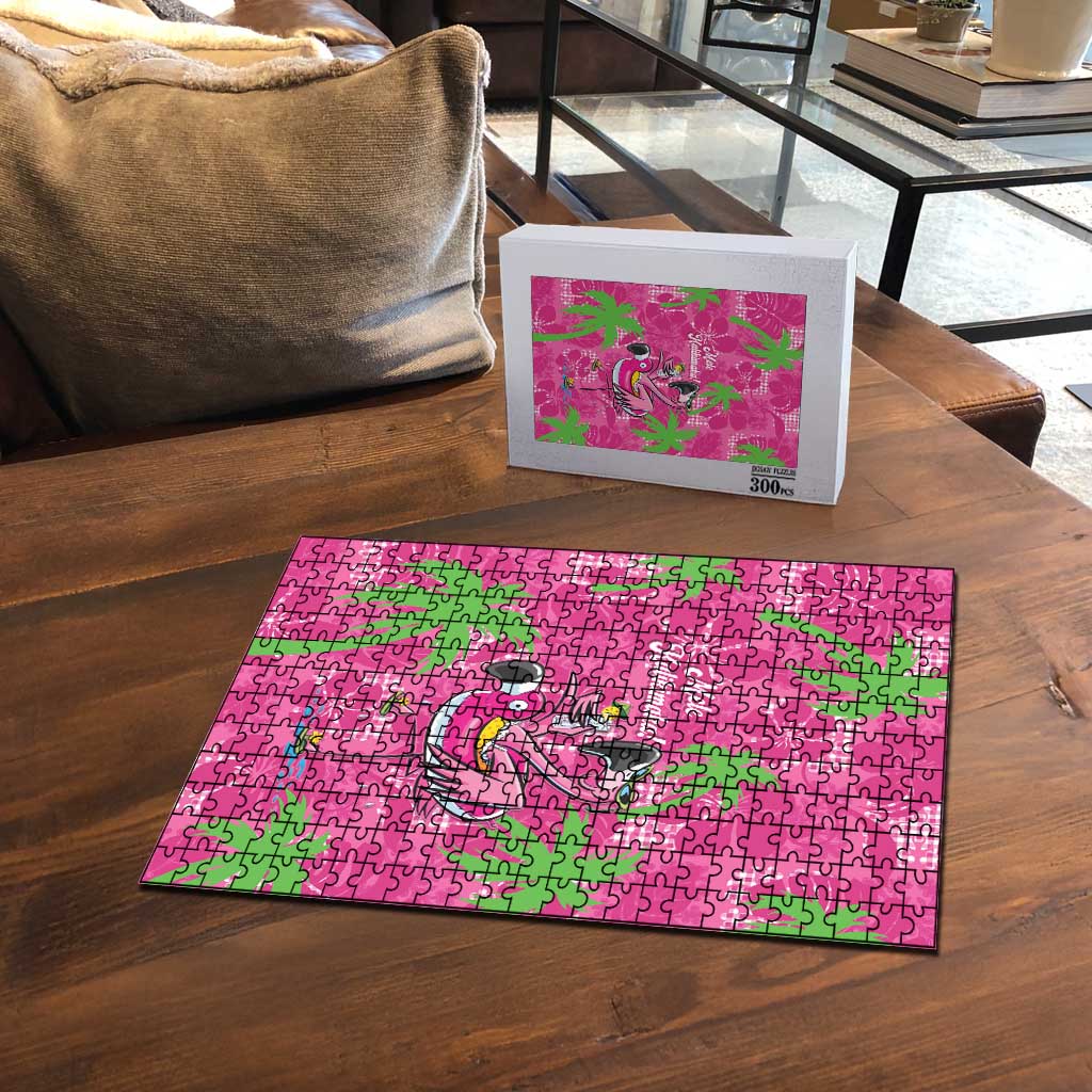 Aloha Hawaii Christmas Puzzle Mele Kalikimaka Chill Flamingo Palaka Quilt Motifs LT14 - Polynesian Pride