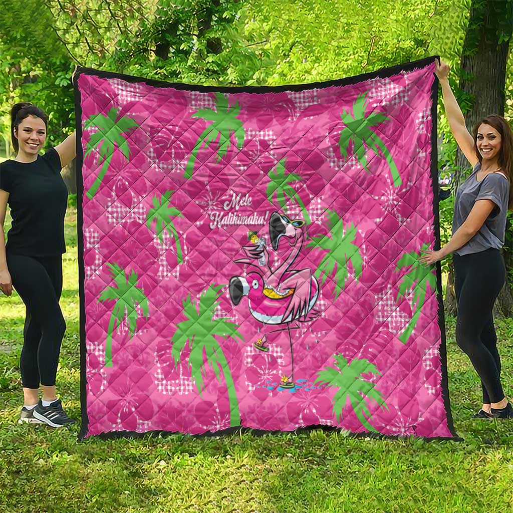 Aloha Hawaii Christmas Quilt Mele Kalikimaka Chill Flamingo Palaka Quilt Motifs LT14 - Polynesian Pride