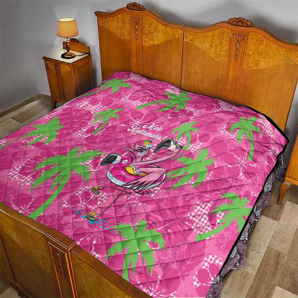 Aloha Hawaii Christmas Quilt Mele Kalikimaka Chill Flamingo Palaka Quilt Motifs LT14 - Polynesian Pride