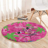 Aloha Hawaii Christmas Round Carpet Mele Kalikimaka Chill Flamingo Palaka Quilt Motifs LT14 - Polynesian Pride