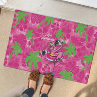 Aloha Hawaii Christmas Rubber Doormat Mele Kalikimaka Chill Flamingo Palaka Quilt Motifs LT14 - Polynesian Pride
