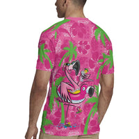 Aloha Hawaii Christmas Rugby Jersey Mele Kalikimaka Chill Flamingo Palaka Quilt Motifs LT14 - Polynesian Pride