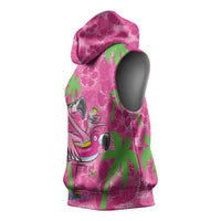 Aloha Hawaii Christmas Sleeveless Hoodie Mele Kalikimaka Chill Flamingo Palaka Quilt Motifs LT14 - Polynesian Pride