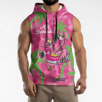 Aloha Hawaii Christmas Sleeveless Hoodie Mele Kalikimaka Chill Flamingo Palaka Quilt Motifs LT14 - Polynesian Pride