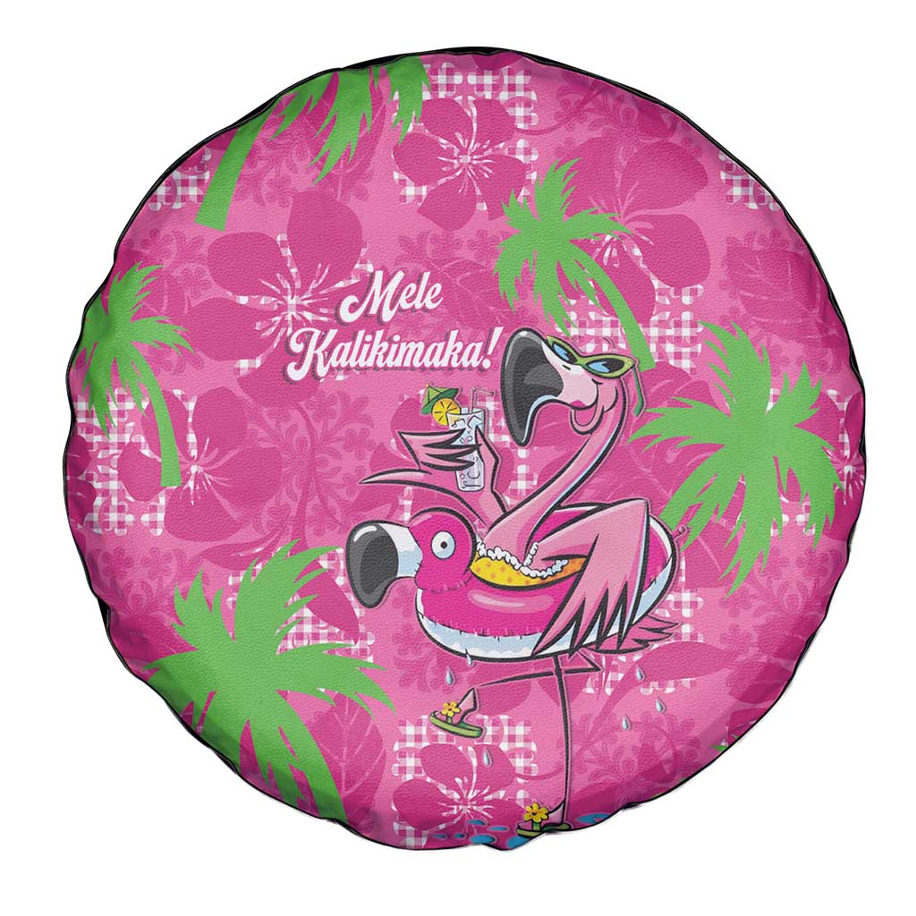 Aloha Hawaii Christmas Spare Tire Cover Mele Kalikimaka Chill Flamingo Palaka Quilt Motifs LT14 - Polynesian Pride