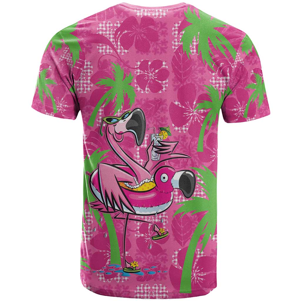 Aloha Hawaii Christmas T Shirt Mele Kalikimaka Chill Flamingo Palaka Quilt Motifs LT14 - Polynesian Pride