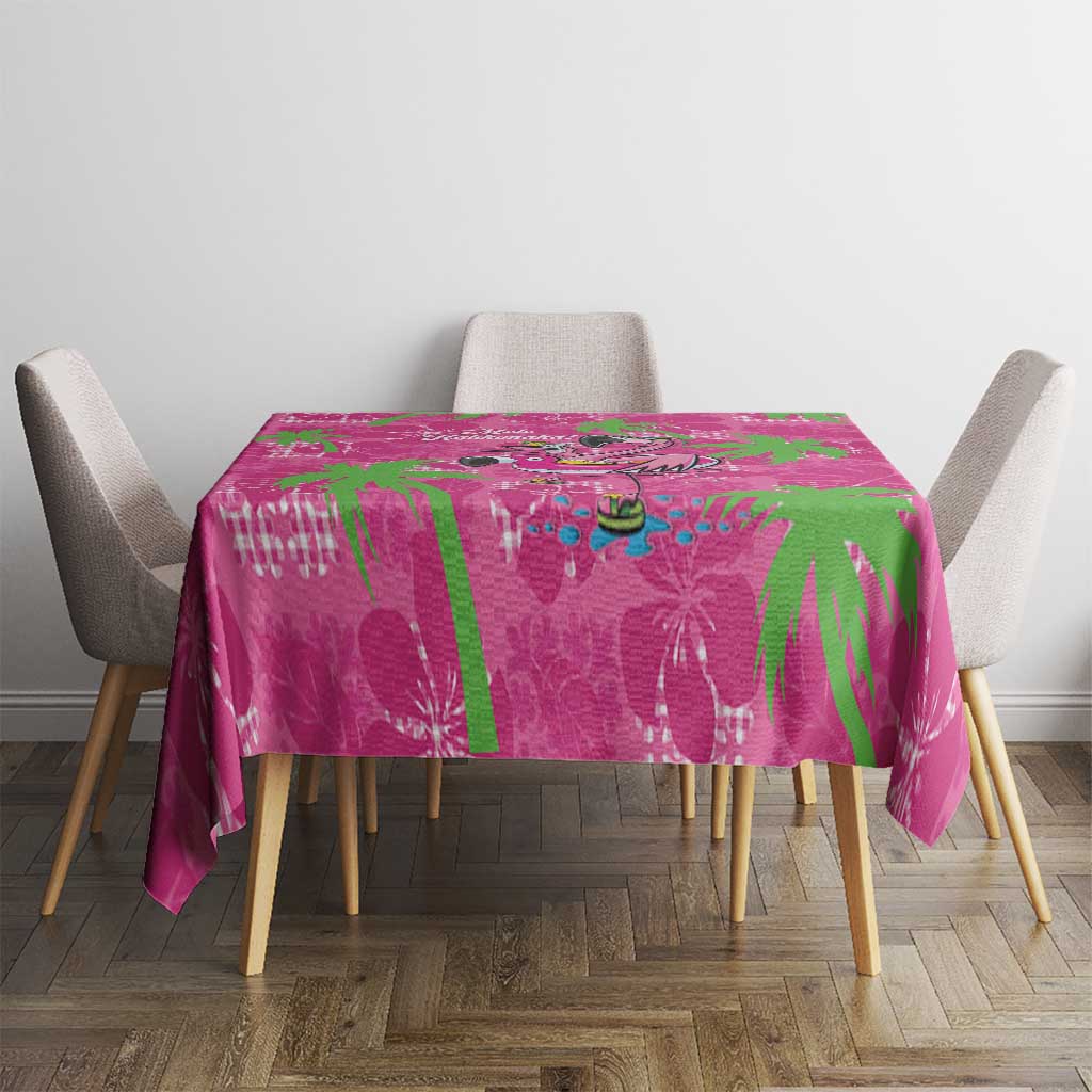 Aloha Hawaii Christmas Tablecloth Mele Kalikimaka Chill Flamingo Palaka Quilt Motifs LT14 - Polynesian Pride