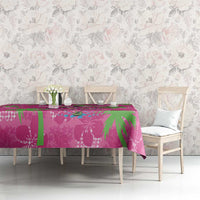 Aloha Hawaii Christmas Tablecloth Mele Kalikimaka Chill Flamingo Palaka Quilt Motifs LT14 - Polynesian Pride