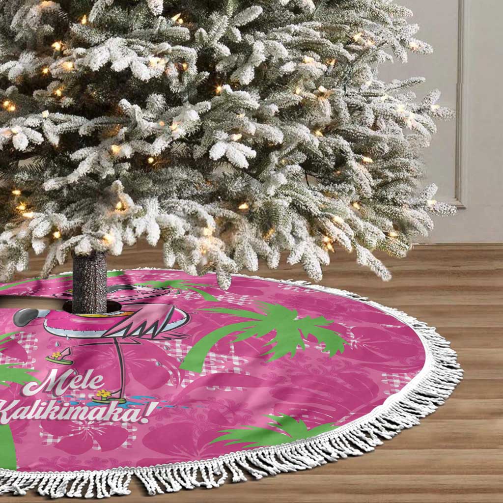 Aloha Hawaii Christmas Tree Skirt Mele Kalikimaka Chill Flamingo Palaka Quilt Motifs LT14 - Polynesian Pride