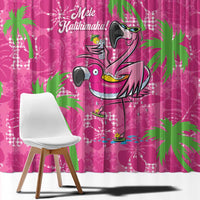 Aloha Hawaii Christmas Window Curtain Mele Kalikimaka Chill Flamingo Palaka Quilt Motifs LT14 - Polynesian Pride