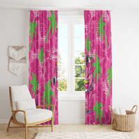 Aloha Hawaii Christmas Window Curtain Mele Kalikimaka Chill Flamingo Palaka Quilt Motifs LT14 - Polynesian Pride
