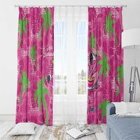 Aloha Hawaii Christmas Window Curtain Mele Kalikimaka Chill Flamingo Palaka Quilt Motifs LT14 - Polynesian Pride