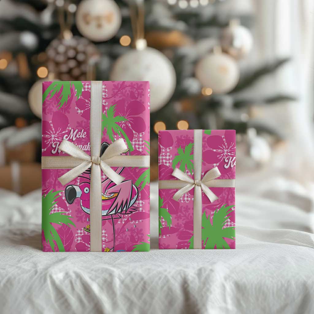 Aloha Hawaii Christmas Wrapping Paper Mele Kalikimaka Chill Flamingo Palaka Quilt Motifs LT14 - Polynesian Pride