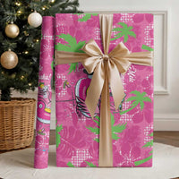 Aloha Hawaii Christmas Wrapping Paper Mele Kalikimaka Chill Flamingo Palaka Quilt Motifs LT14 - Polynesian Pride