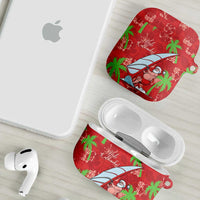 Aloha Hawaii Christmas AirPods Case Mele Kalikimaka Windsurfing Santa Palaka Quilt Motifs LT14 - Polynesian Pride