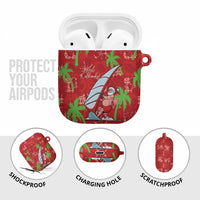 Aloha Hawaii Christmas AirPods Case Mele Kalikimaka Windsurfing Santa Palaka Quilt Motifs LT14 - Polynesian Pride