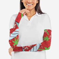Aloha Hawaii Christmas Arm Sleeves Mele Kalikimaka Windsurfing Santa Palaka Quilt Motifs LT14 - Polynesian Pride