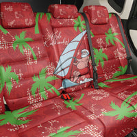 Aloha Hawaii Christmas Back Car Seat Cover Mele Kalikimaka Windsurfing Santa Palaka Quilt Motifs LT14 - Polynesian Pride