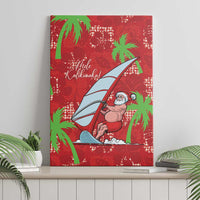 Aloha Hawaii Christmas Canvas Wall Art Mele Kalikimaka Windsurfing Santa Palaka Quilt Motifs LT14 - Polynesian Pride