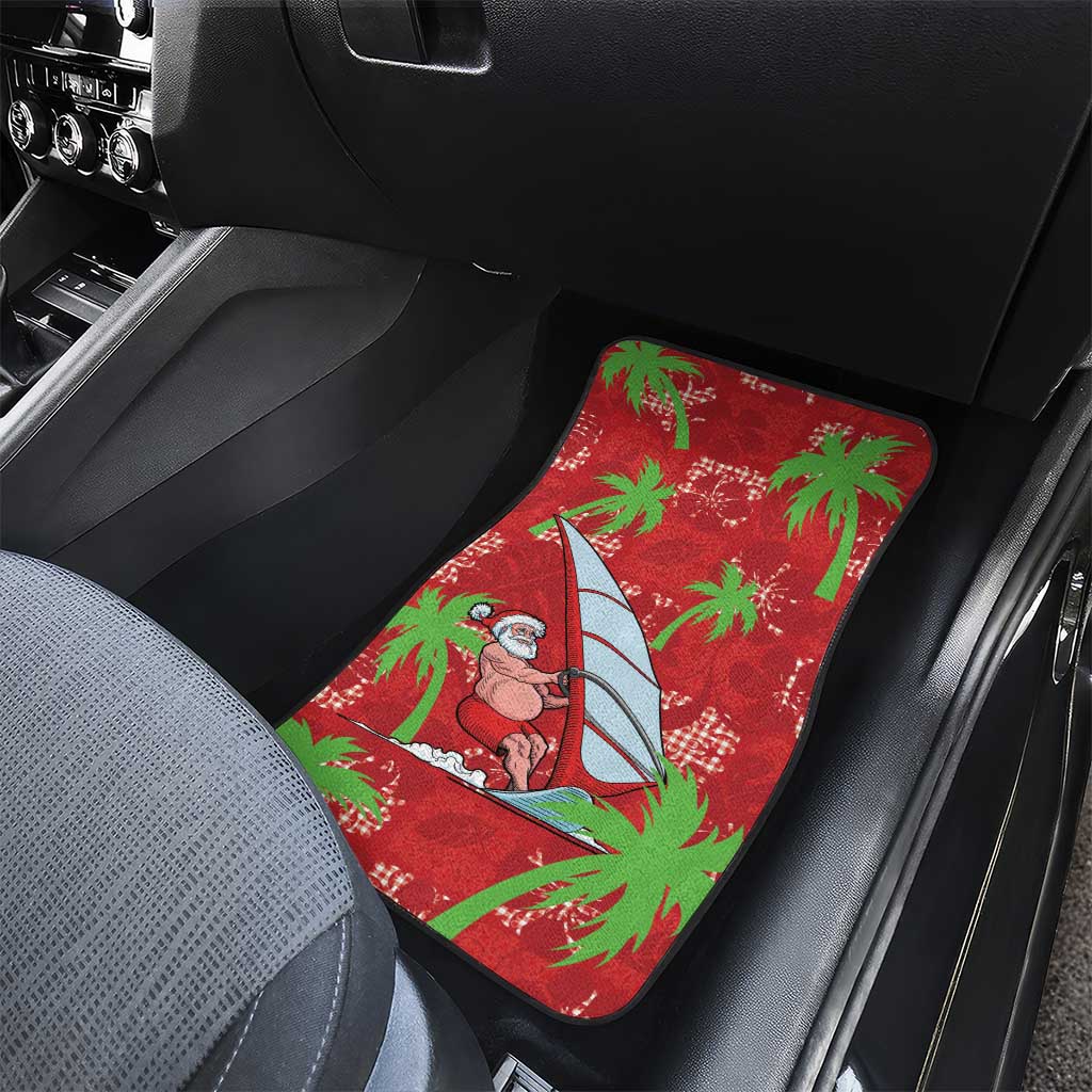Aloha Hawaii Christmas Car Mats Mele Kalikimaka Windsurfing Santa Palaka Quilt Motifs LT14 - Polynesian Pride