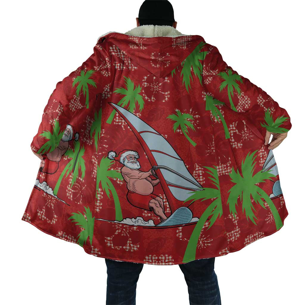 Aloha Hawaii Christmas Cloak Mele Kalikimaka Windsurfing Santa Palaka Quilt Motifs LT14 - Polynesian Pride