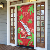 Aloha Hawaii Christmas Door Cover Mele Kalikimaka Windsurfing Santa Palaka Quilt Motifs LT14 - Polynesian Pride