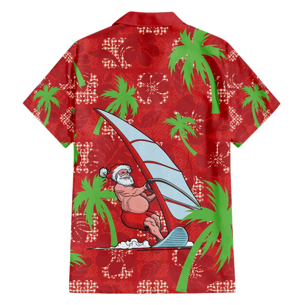 Aloha Hawaii Christmas Family Matching Puletasi and Hawaiian Shirt Mele Kalikimaka Windsurfing Santa Palaka Quilt Motifs LT14 - Polynesian Pride
