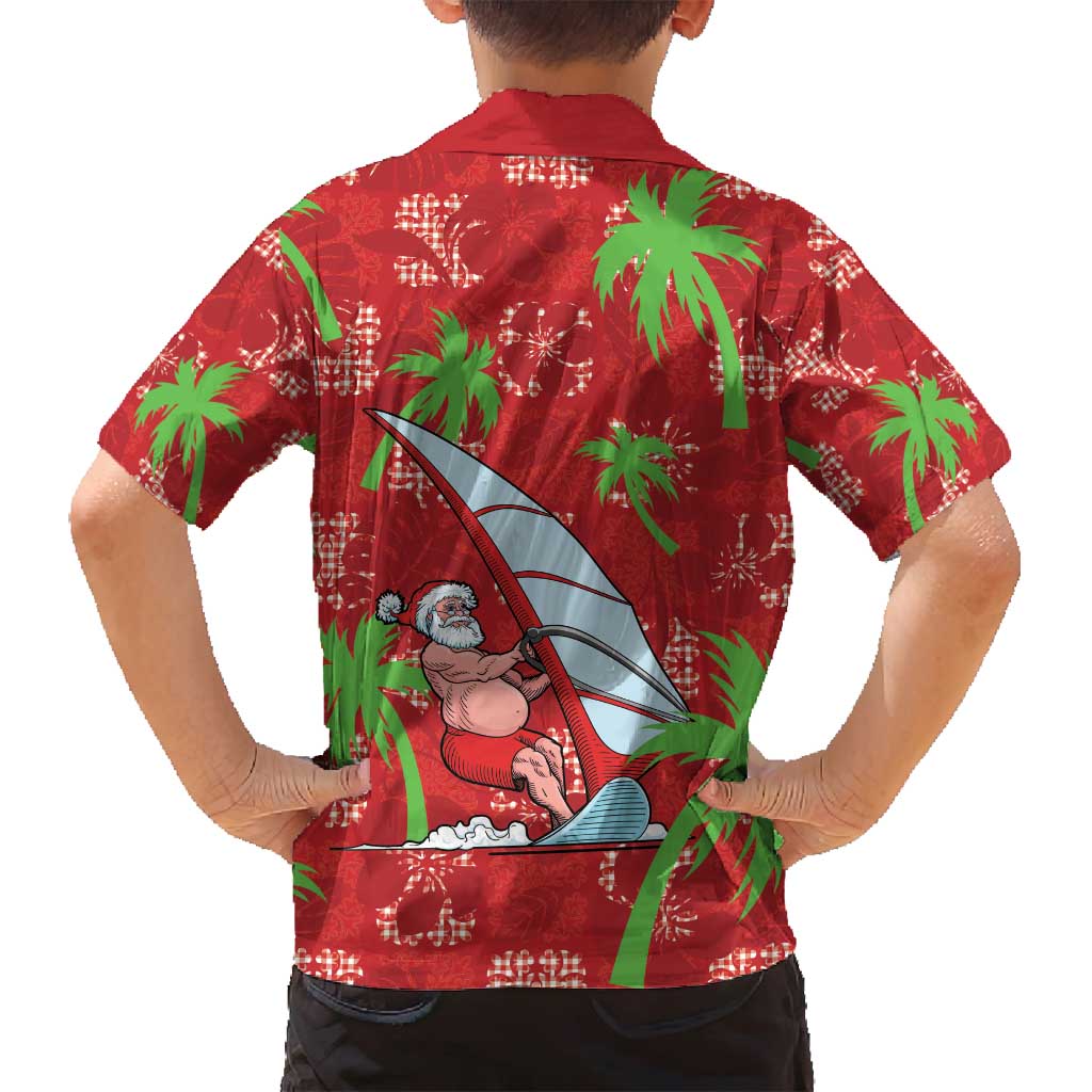 Aloha Hawaii Christmas Family Matching Summer Maxi Dress and Hawaiian Shirt Mele Kalikimaka Windsurfing Santa Palaka Quilt Motifs LT14 - Polynesian Pride