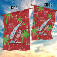 Aloha Hawaii Christmas Garden Flag Mele Kalikimaka Windsurfing Santa Palaka Quilt Motifs LT14 - Polynesian Pride
