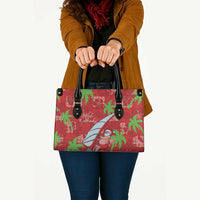 Aloha Hawaii Christmas Leather Bag Mele Kalikimaka Windsurfing Santa Palaka Quilt Motifs LT14 - Polynesian Pride