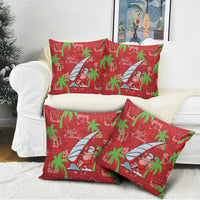 Aloha Hawaii Christmas Pillow Cover Mele Kalikimaka Windsurfing Santa Palaka Quilt Motifs LT14 - Polynesian Pride