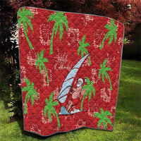 Aloha Hawaii Christmas Quilt Mele Kalikimaka Windsurfing Santa Palaka Quilt Motifs LT14 - Polynesian Pride