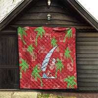 Aloha Hawaii Christmas Quilt Mele Kalikimaka Windsurfing Santa Palaka Quilt Motifs LT14 - Polynesian Pride