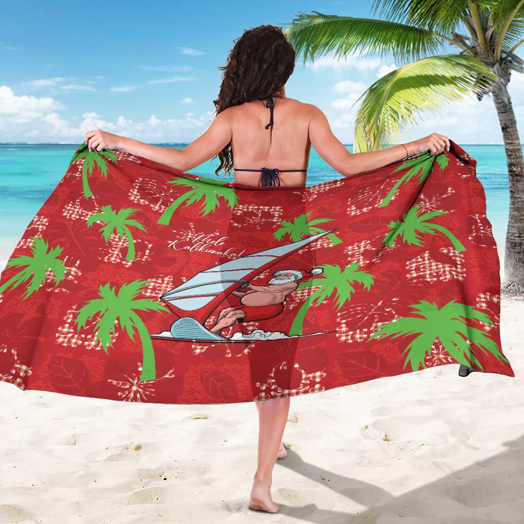 Aloha Hawaii Christmas Sarong Mele Kalikimaka Windsurfing Santa Palaka Quilt Motifs LT14 - Polynesian Pride