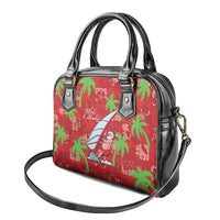 Aloha Hawaii Christmas Shoulder Handbag Mele Kalikimaka Windsurfing Santa Palaka Quilt Motifs LT14 - Polynesian Pride