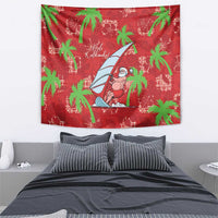 Aloha Hawaii Christmas Tapestry Mele Kalikimaka Windsurfing Santa Palaka Quilt Motifs LT14 - Polynesian Pride