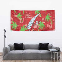 Aloha Hawaii Christmas Tapestry Mele Kalikimaka Windsurfing Santa Palaka Quilt Motifs LT14 - Polynesian Pride