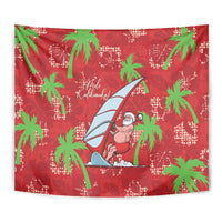 Aloha Hawaii Christmas Tapestry Mele Kalikimaka Windsurfing Santa Palaka Quilt Motifs LT14 - Polynesian Pride
