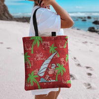 Aloha Hawaii Christmas Tote Bag Mele Kalikimaka Windsurfing Santa Palaka Quilt Motifs LT14 - Polynesian Pride