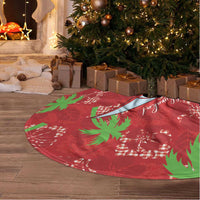 Aloha Hawaii Christmas Tree Skirt Mele Kalikimaka Windsurfing Santa Palaka Quilt Motifs LT14 - Polynesian Pride
