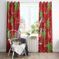 Aloha Hawaii Christmas Window Curtain Mele Kalikimaka Windsurfing Santa Palaka Quilt Motifs LT14 - Polynesian Pride