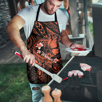Polynesia Leukemia Awareness Month Apron Warrior Butterfly Polynesian Orange Ribbon LT14 - Polynesian Pride
