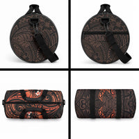 Polynesia Leukemia Awareness Month Duffle Bag Warrior Butterfly Polynesian Orange Ribbon LT14 - Polynesian Pride