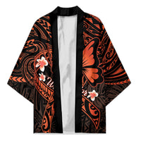 Polynesia Leukemia Awareness Month Kimono Warrior Butterfly Polynesian Orange Ribbon LT14 Unisex Orange - Polynesian Pride